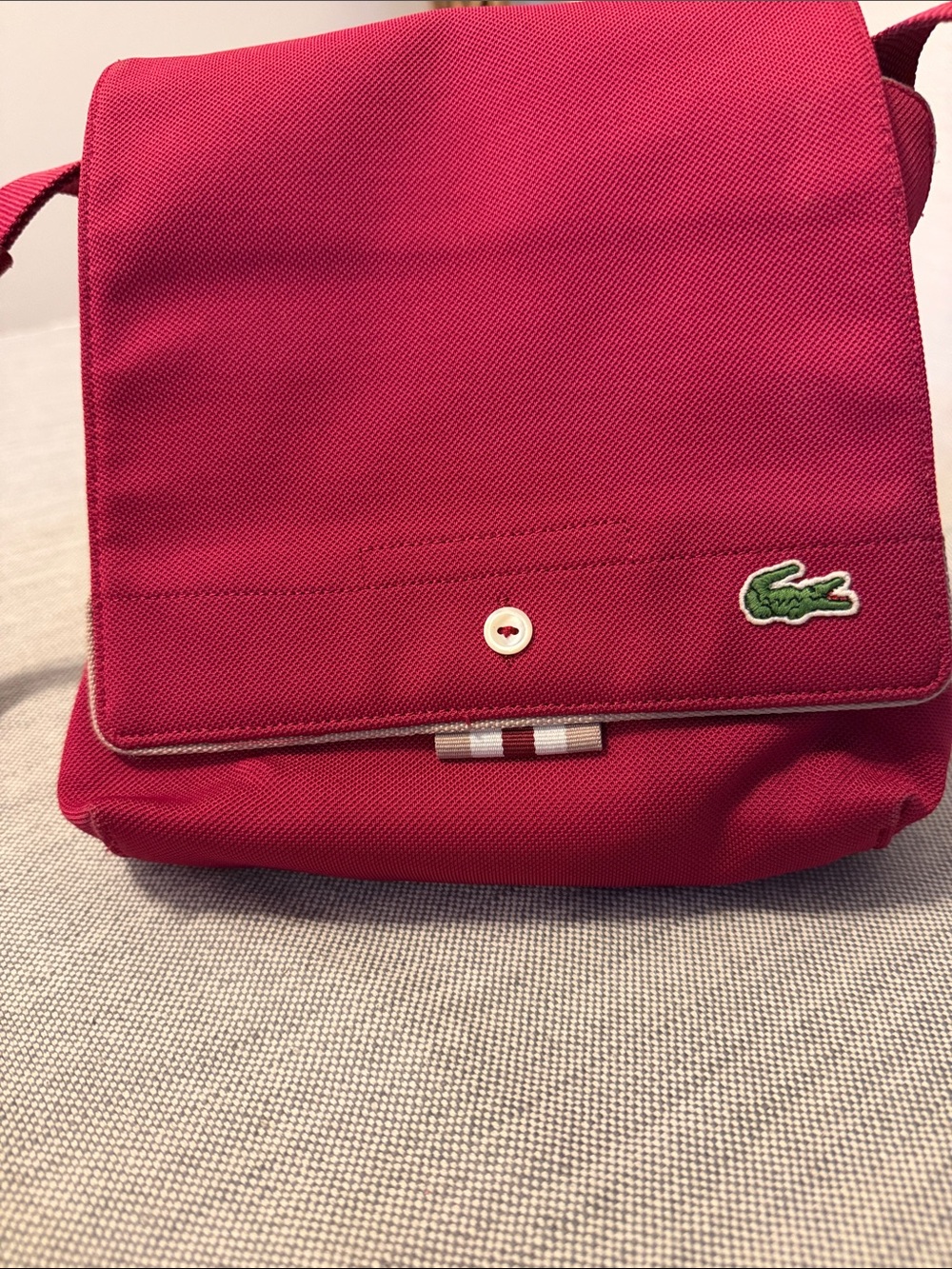 Lacoste Red Small Messenger Crossbody Bag - Picture 2 of 6